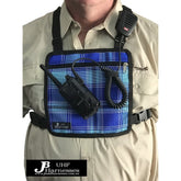 UHF Harness Chest Blue, with Microphone Holder. JB UHF Harnesses